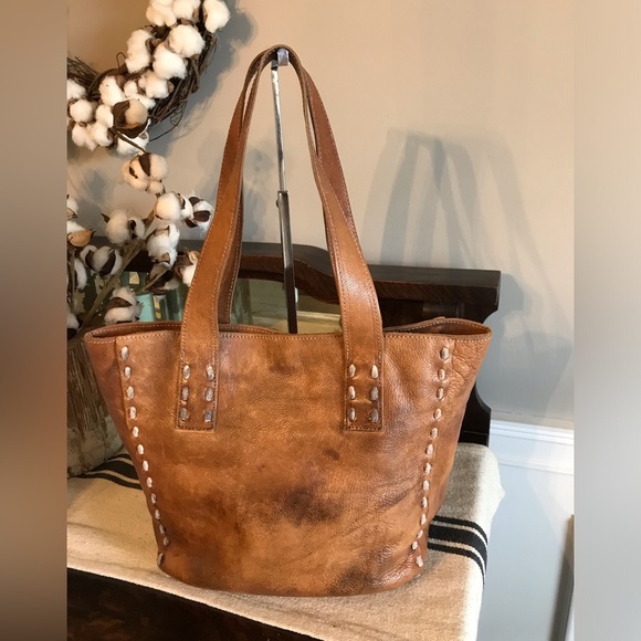 Bed Stu Leather Stevie Tote Shoulder Bag Tan Rustic Retail $255 - Picture 2 of 14